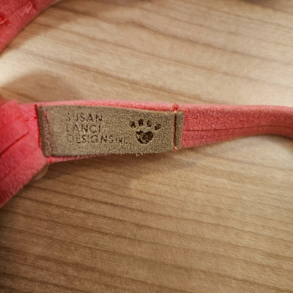 Susan Lanci contrast color big bow tinkie harness size large and 48" SL leash - Picture 7 of 9